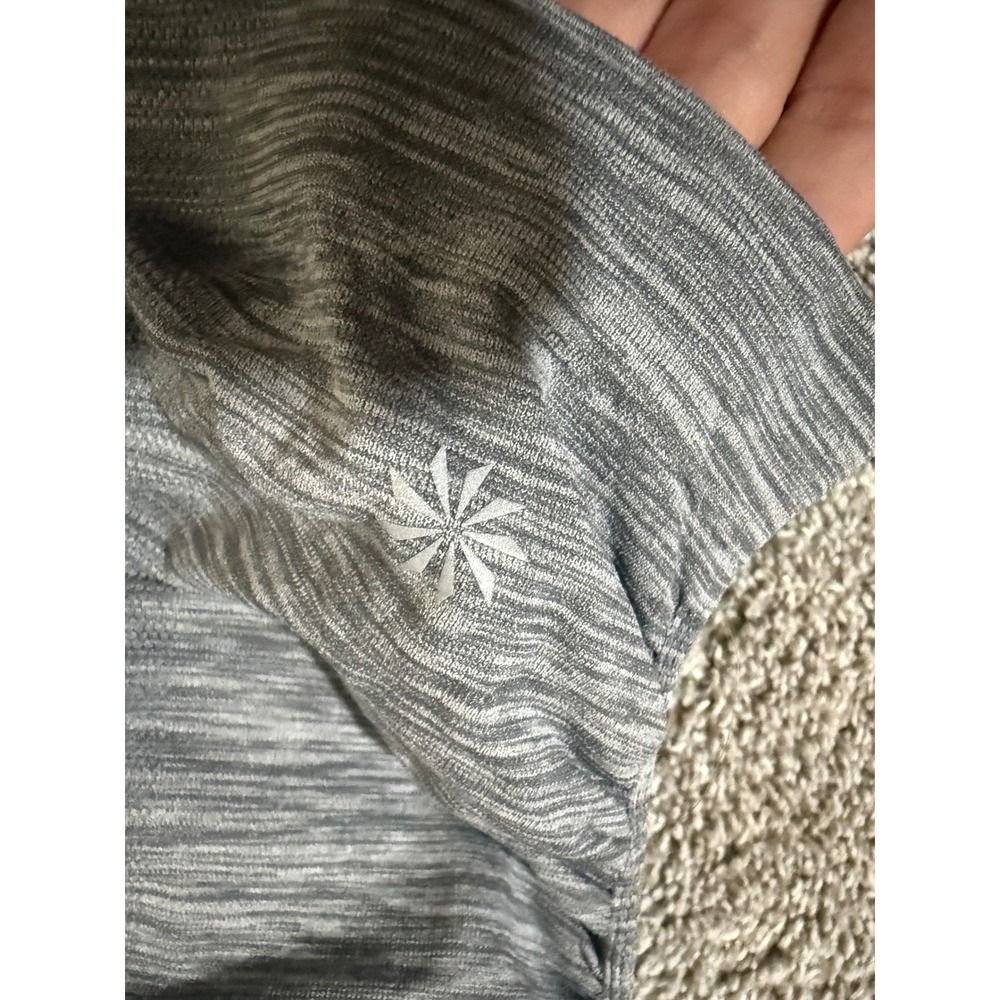 Athleta Momentum Seamless Space Dye Short Sleeve Workout Tee Grey XS